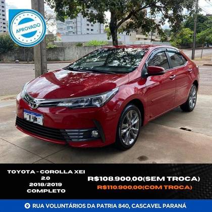 TOYOTA COROLLA 2.0 XEI 16V FLEX 4P AUTOMÁTICO